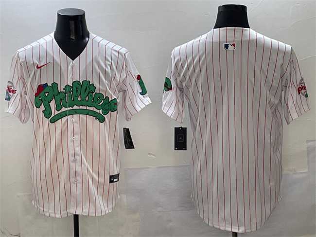 Men%27s Philadelphia Phillies Blank White Phanatic Limited Stitched Jersey->philadelphia phillies->MLB Jersey